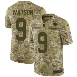Amazing Charming Packers #9 Christian Watson Camo Men's Stitched NFL Limited 2018 Salute To Service Jersey