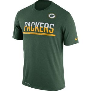 Amazing Comfortable Impressive Men's Green Bay Packers Practice Legend Performance T Shirt Green