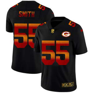 Amazing Elegant Green Bay Packers #55 Za'Darius Smith Men's Black Red Orange Stripe Vapor Limited NFL Jersey