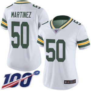 Amazing Gorgeous Delightful Packers #50 Blake Martinez White Women's Stitched NFL 100th Season Vapor Limited Jersey