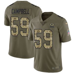 Amazing Gorgeous Packers #59 De'Vondre Campbell Olive/Camo Youth Stitched NFL Limited 2017 Salute To Service Jersey