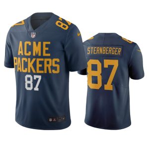 Amazing Green Bay Packers #87 Jace Sternberger Navy Vapor Limited City Edition NFL Jersey