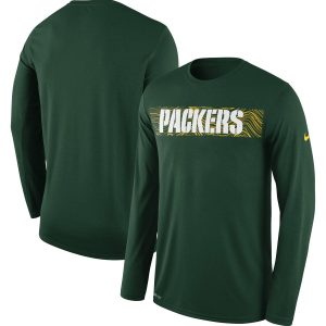 Amazing Magnificent Green Bay Packers Sideline Seismic Legend Long Sleeve T Shirt Green