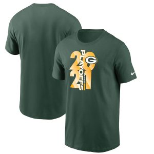 Amazing Magnificent Practical Men's Green Bay Packers Green 2021 NFL Playoffs Bound T Shirt