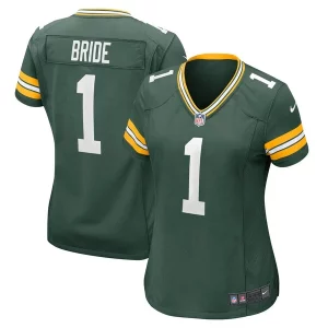 Amazing Number 1 Bride Green Bay Packers Nike Women's Game Jersey Green