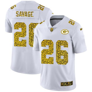 Amazing Outstanding Green Bay Packers #26 Darnell Savage Jr. Men's Flocked Leopard Print Vapor Limited NFL Jersey White