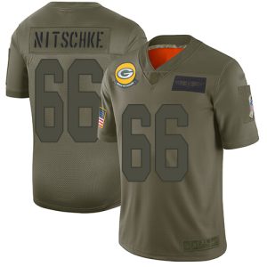 Amazing Packers #66 Ray Nitschke Camo Youth Stitched NFL Limited 2019 Salute to Service Jersey
