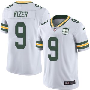 Amazing Packers #9 DeShone Kizer White Men's 100th Season Stitched NFL Vapor Untouchable Limited Jersey