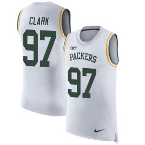 Amazing Packers #97 Kenny Clark White Men's Stitched NFL Limited Rush Tank Top Jersey