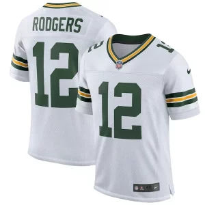 Awesome Classy Aaron Rodgers Green Bay Packers Nike Classic Elite Player Jersey White