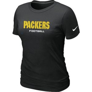 Awesome Outstanding Pretty Women's Green Bay Packers Sideline Legend Authentic Font T Shirt Black