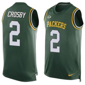 Awesome Packers #2 Mason Crosby Green Team Color Men's Stitched NFL Limited Tank Top Jersey