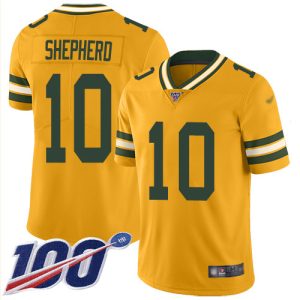 Awesome Spectacular Comfortable Packers #10 Darrius Shepherd Gold Men's Stitched NFL Limited Inverted Legend 100th Season Jersey