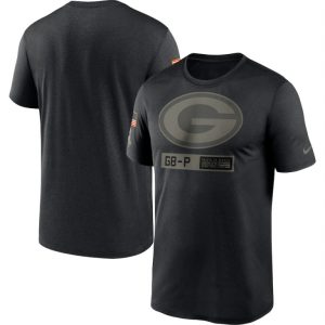 Awesome Stunning Green Bay Packers 2020 Salute to Service Team Logo Performance T Shirt Black