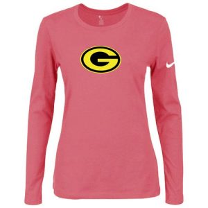 Awesome Terrific Brilliant Women's Green Bay Packers Of The City Long Sleeve Tri Blend NFL T Shirt Pink 2