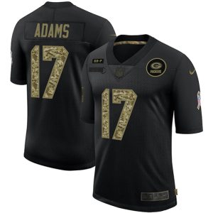 Awesome Terrific Spectacular Green Bay Packers #17 Davante Adams Men's 2020 Salute To Service Camo Limited NFL Jersey Black