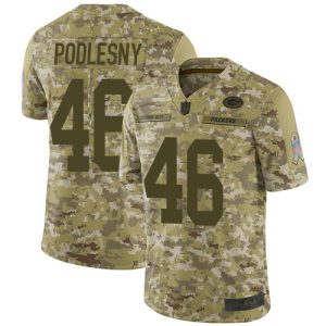 Beautiful Amazing Packers #46 Jack Podlesny Camo Men's Stitched NFL Limited 2018 Salute To Service Jersey