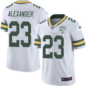 Beautiful Fabulous Packers #23 Jaire Alexander White Youth 100th Season Stitched NFL Vapor Untouchable Limited Jersey