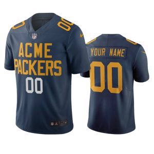 Beautiful Green Bay Packers Custom Navy Vapor Limited City Edition NFL Jersey