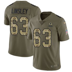 Beautiful Impressive Magnificent Packers #63 Corey Linsley Olive/Camo Men's Stitched NFL Limited 2017 Salute To Service Jersey