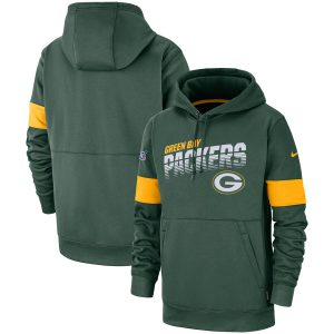 Beautiful Superb Amazing Green Bay Packers Sideline Team Logo Performance Pullover Hoodie Green