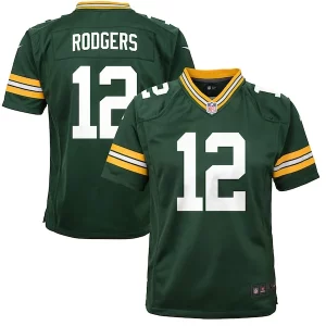 Beautiful Superb Graceful Aaron Rodgers Green Bay Packers Nike Youth Game Jersey Green