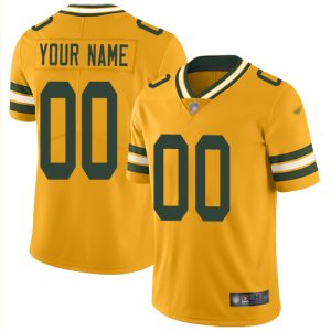 Beautiful Superb Luxurious Green Bay Packers Customized Gold Men's Stitched NFL Limited Inverted Legend Jersey