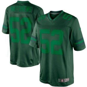 Beautiful Terrific Incredible Packers #52 Clay Matthews Green Men's Stitched NFL Drenched Limited Jersey