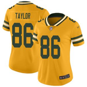 Beautiful Trendy Packers #86 Malik Taylor Gold Women's Stitched NFL Limited Inverted Legend Jersey