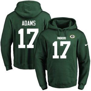 Brilliant Elegant Outstanding Packers #17 Davante Adams Green Name & Number Pullover NFL Hoodie