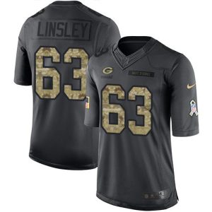 Brilliant Gorgeous Graceful Packers #63 Corey Linsley Black Men's Stitched NFL Limited 2016 Salute To Service Jersey
