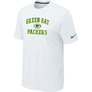 Brilliant NFL Green Bay Packers Heart & Soul NFL T Shirt White