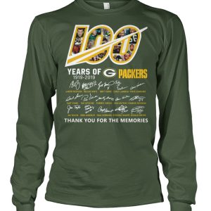 Brilliant Terrific Modern Green Bay Packers 100 Seasons Memories Long Sleeve T Shirt Olive