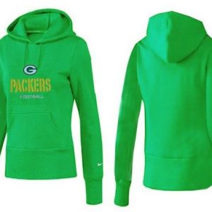 Brilliant Women's Green Bay Packers Authentic Logo Pullover Hoodie Green