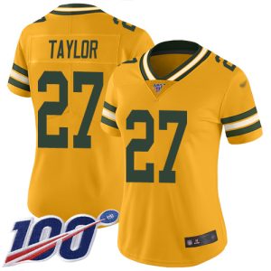 Charming Delightful Luxurious Packers #27 Patrick Taylor Gold Women's Stitched NFL Limited Inverted Legend 100th Season Jersey