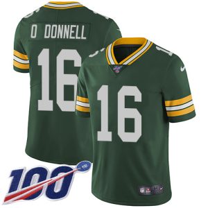 Charming Elegant Packers #16 Pat O'Donnell Green Team Color Youth Stitched NFL 100th Season Vapor Untouchable Limited Jersey