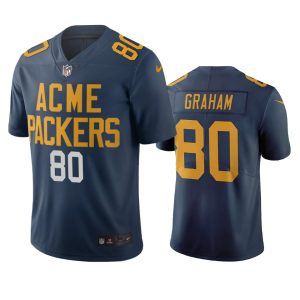 Charming Green Bay Packers #80 Jimmy Graham Navy Vapor Limited City Edition NFL Jersey