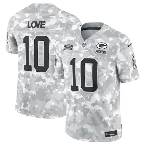 Charming Jordan Love Green Bay Packers Nike 2024 Salute to Service Limited Jersey Arctic Camo