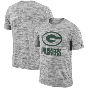 Charming Marvelous Green Bay Packers Sideline Legend Velocity Travel Performance T Shirt Heathered Black