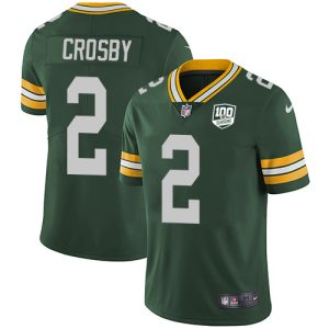 Charming Marvelous Packers #2 Mason Crosby Green Team Color Men's 100th Season Stitched NFL Vapor Untouchable Limited Jersey