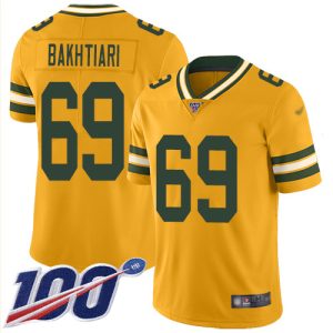 Charming Packers #69 David Bakhtiari Gold Youth Stitched NFL Limited Inverted Legend 100th Season Jersey