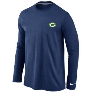 Charming Stunning Green Bay Packers Sideline Legend Authentic Logo Long Sleeve T Shirt Dark Blue