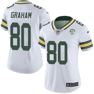 Charming Stunning Packers #80 Jimmy Graham White Women's 100th Season Stitched NFL Vapor Untouchable Limited Jersey