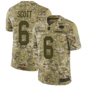 Charming Terrific Packers #6 JK Scott Camo Men's Stitched NFL Limited 2018 Salute To Service Jersey