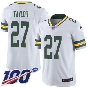 Charming Unique Packers #27 Patrick Taylor White Youth Stitched NFL 100th Season Vapor Untouchable Limited Jersey