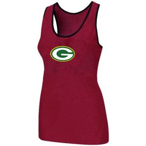 Charming Women's Green Bay Packers Big Logo Tri Blend Racerback Stretch Tank Top Red
