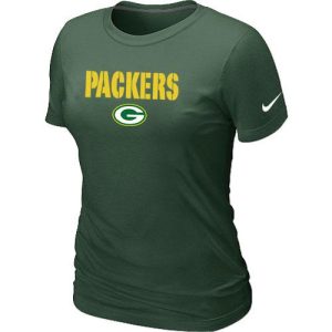 Classy Fabulous Women's Green Bay Packers Authentic Logo T Shirt Green