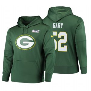 Classy Green Bay Packers #52 Rashan Gary NFL 100 Primary Logo Circuit Name & Number Pullover Hoodie Green