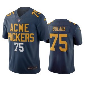 Classy Handy Green Bay Packers #75 Bryan Bulaga Navy Vapor Limited City Edition NFL Jersey