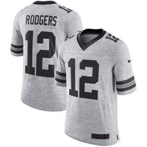 Classy Magnificent Packers #12 Aaron Rodgers Gray Men's Stitched NFL Limited Gridiron Gray II Jersey